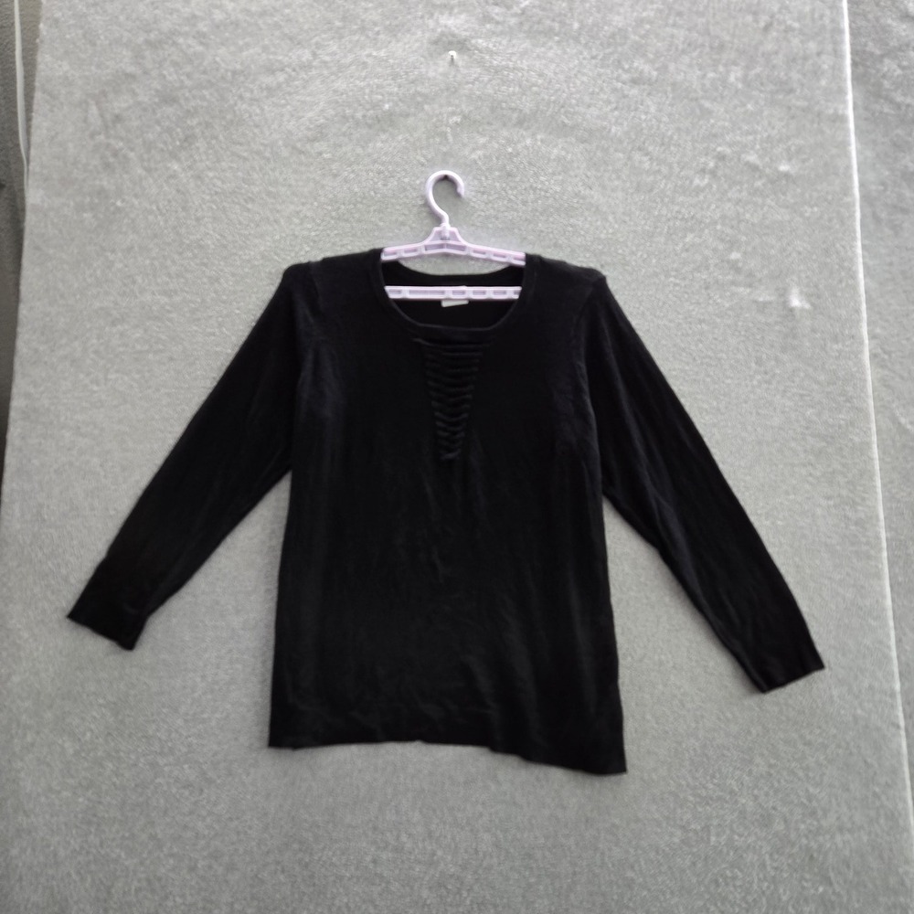 Torrid Women Sweater‎ 3 Black Nylon Rayon Strap Long Sleeve